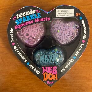 Needoh Teenie Sparkle Squeeze Hearts 3-Pack